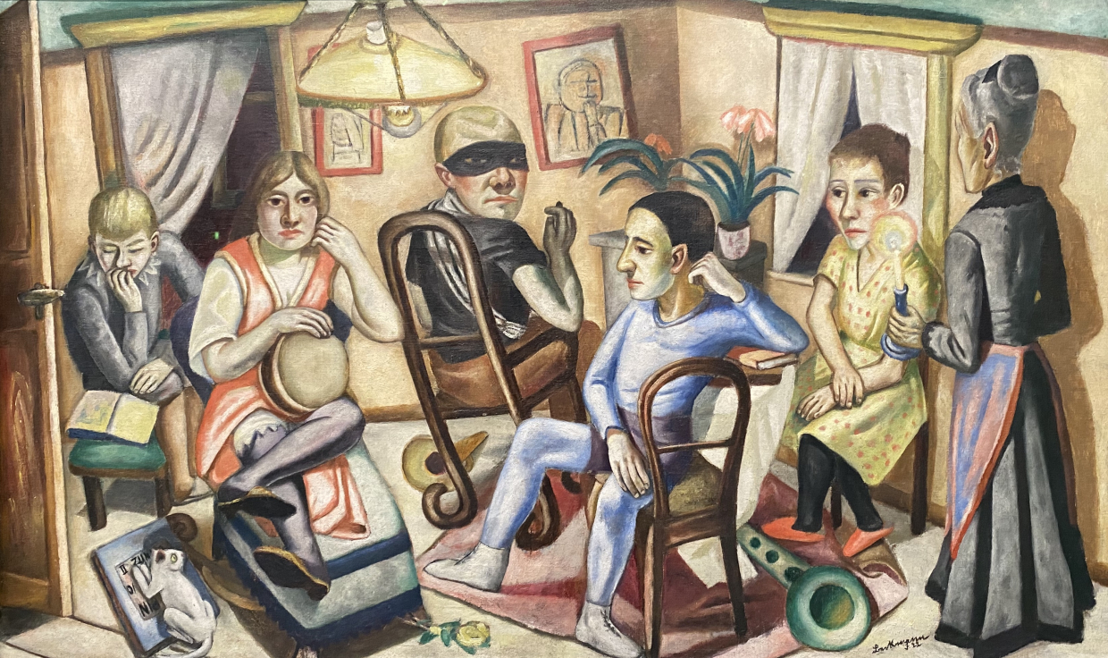 Max Bechman. Before the Masked Ball. 1922.  Pinakothek der moderne. Munich.