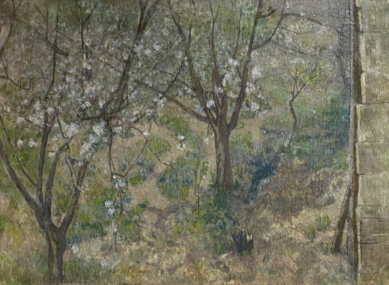 Mikhail Larionov. Apple tree in bloom, 1909. National art gallery of Armenia