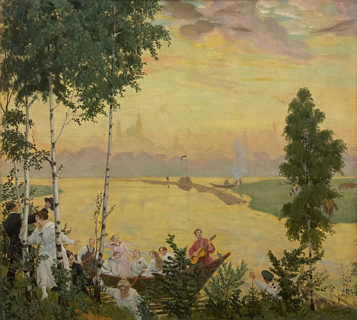 Boris Kustodiev. Country walk. 1918. National art gallery of Armenia. Yerevan