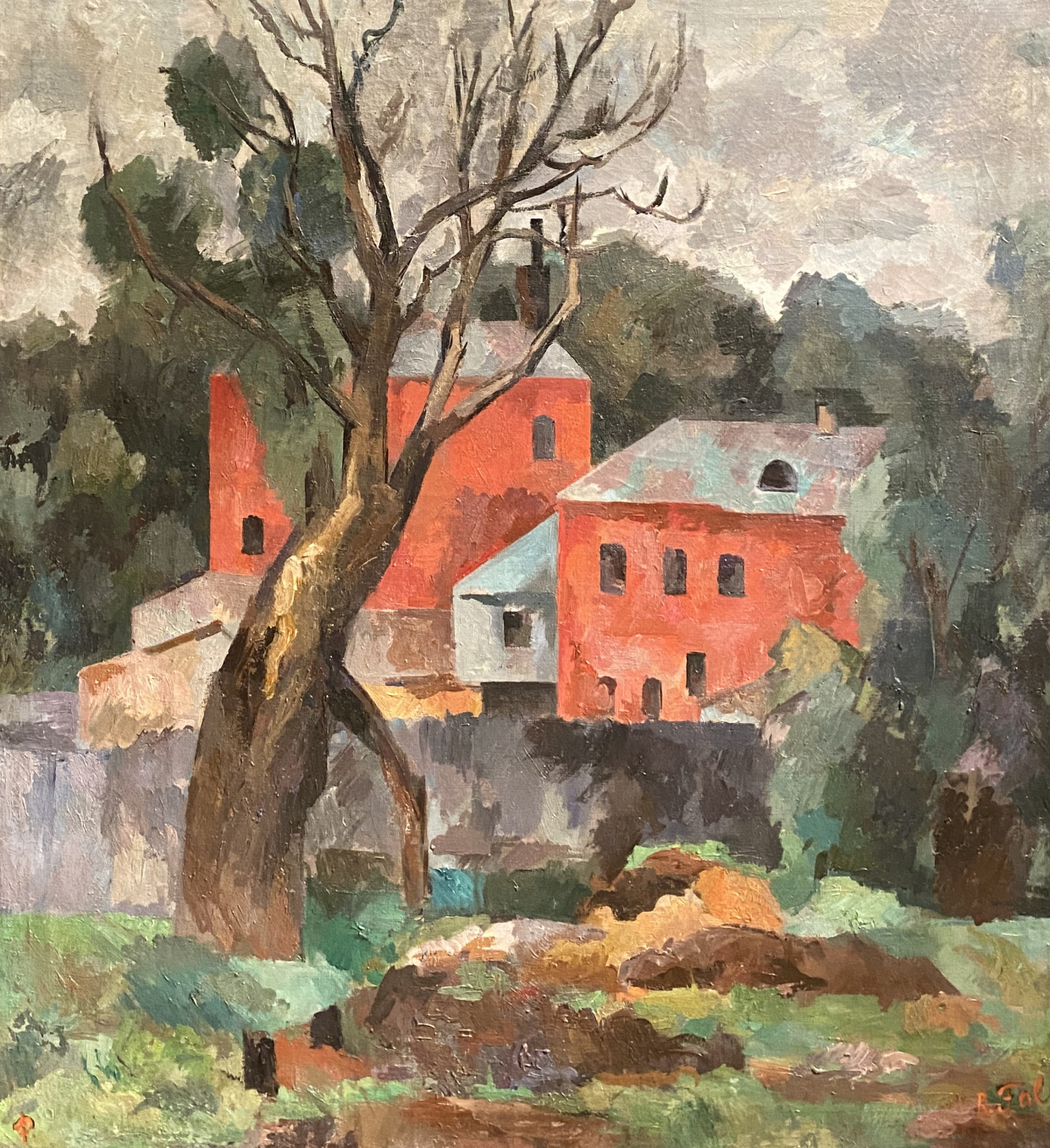 Robert Falk. Red houses. 1921. Museum reserve Abramtsevo, Moscow region