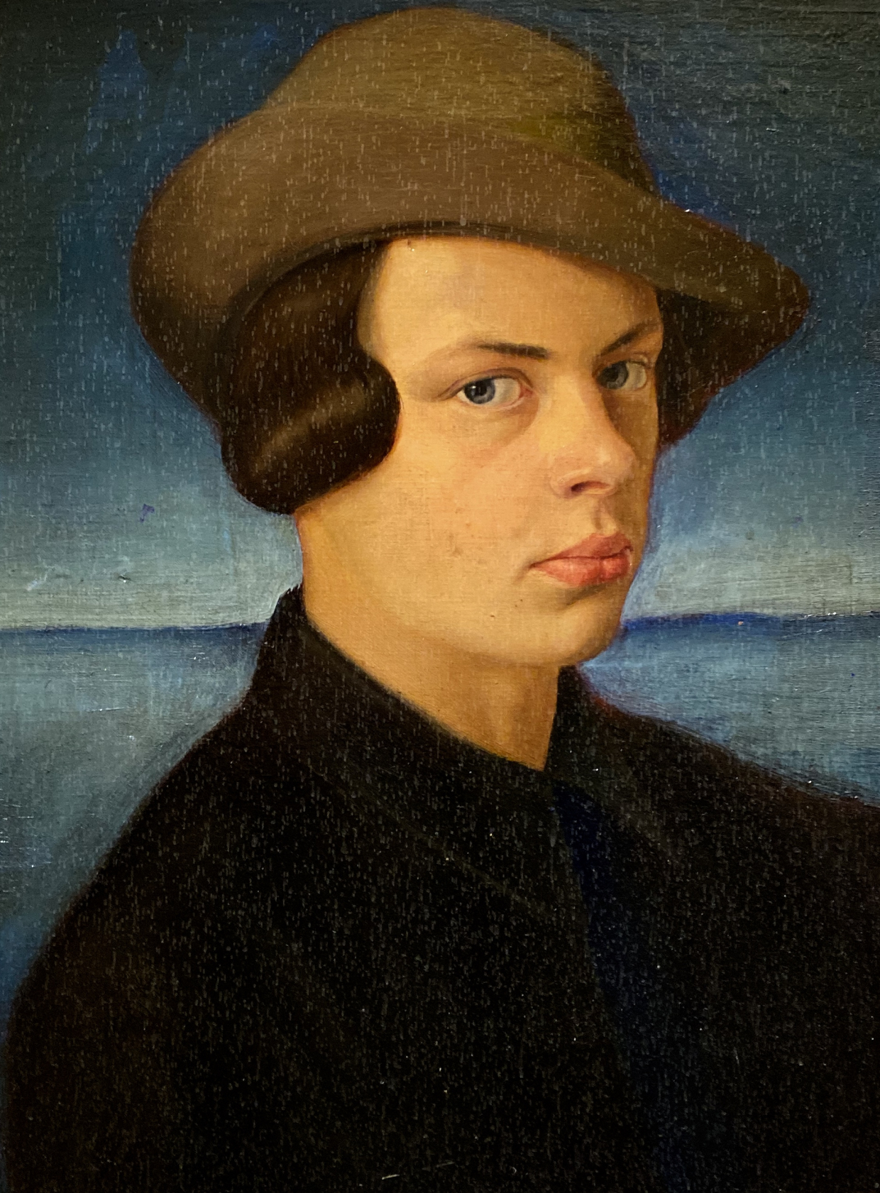 Boris Pestinsky. Self-portrait in a Hat. 1924. Russian museum SPb