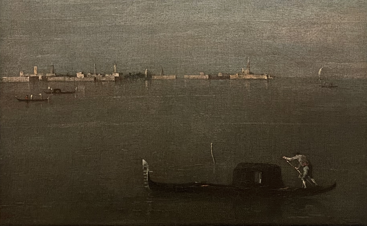 Francesco Guardi 1712-1793 Gondolas on the Lagoon 1765