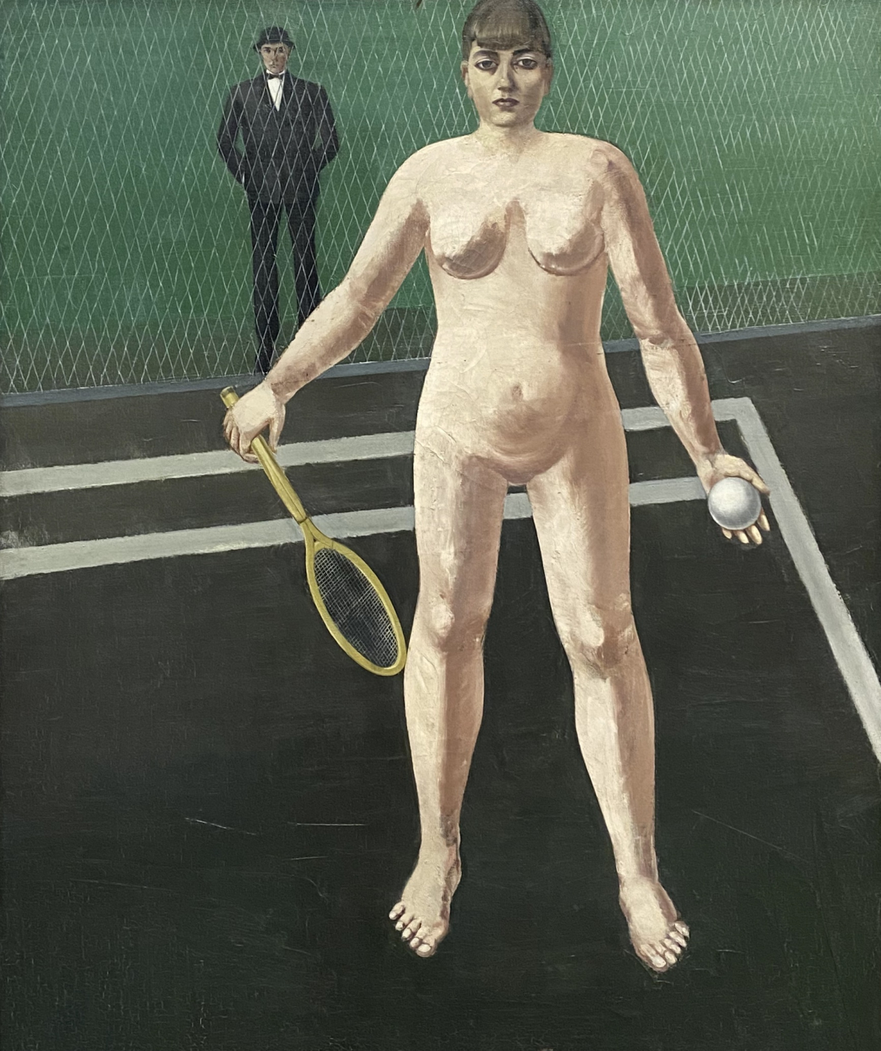 Anton Räderscheidt. The Tennis Player.  1926. Pinakothek der moderne. Munich.