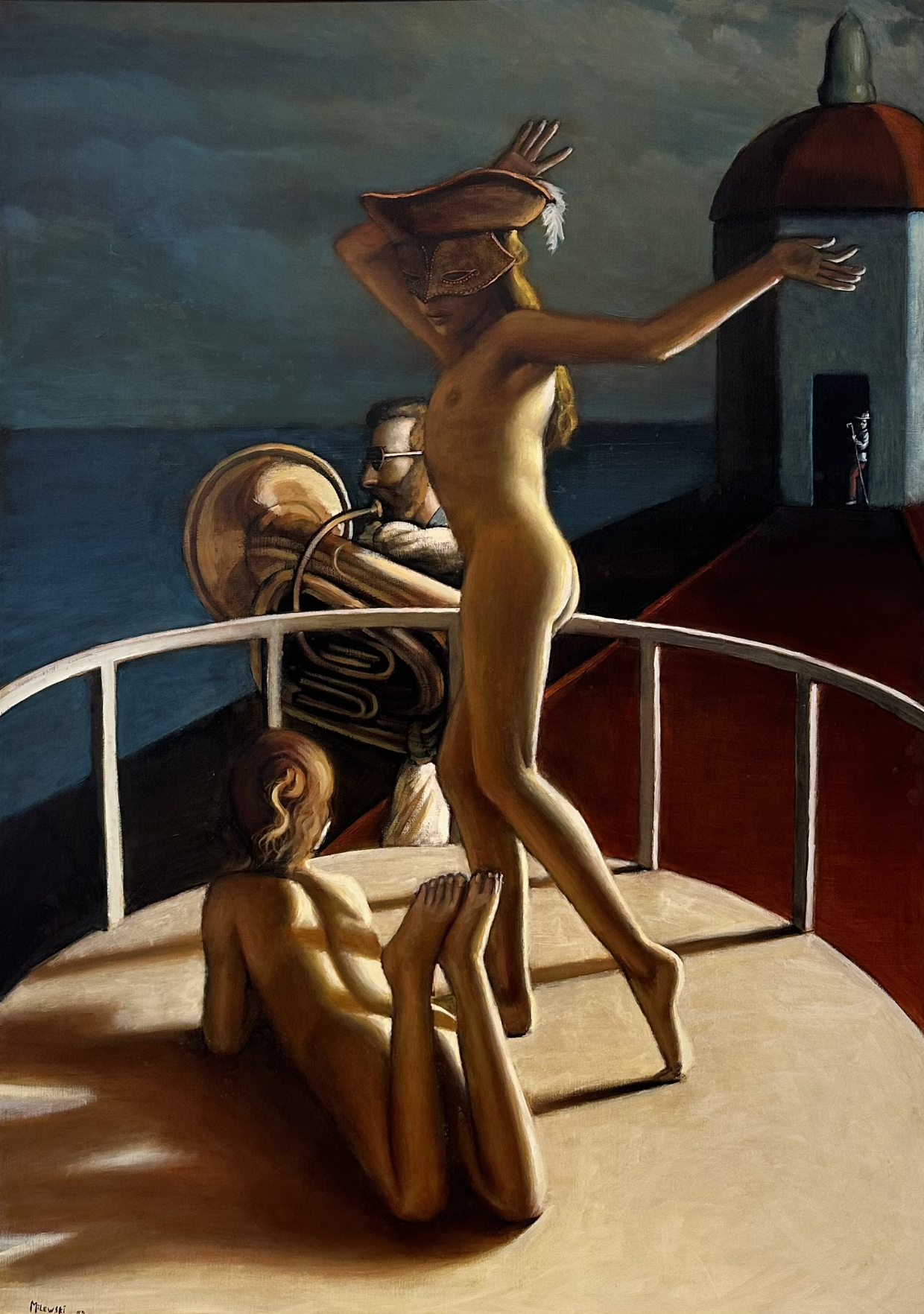 Milewsky Marcos 1959 Argentina La danse Oil  1989