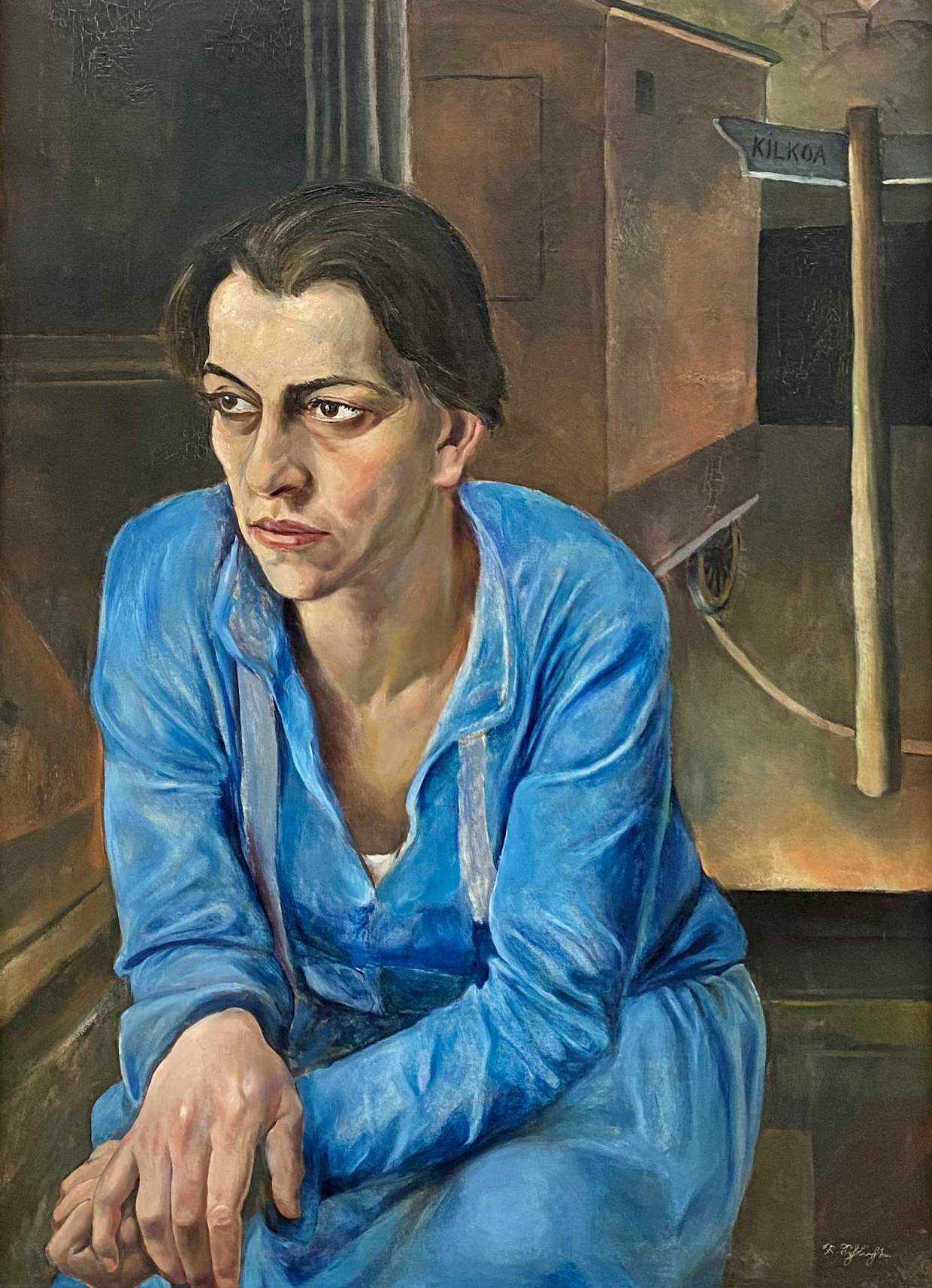 Rudolf Schlichter. Helen Weigel. 1928. Lenbahhaus. Munich