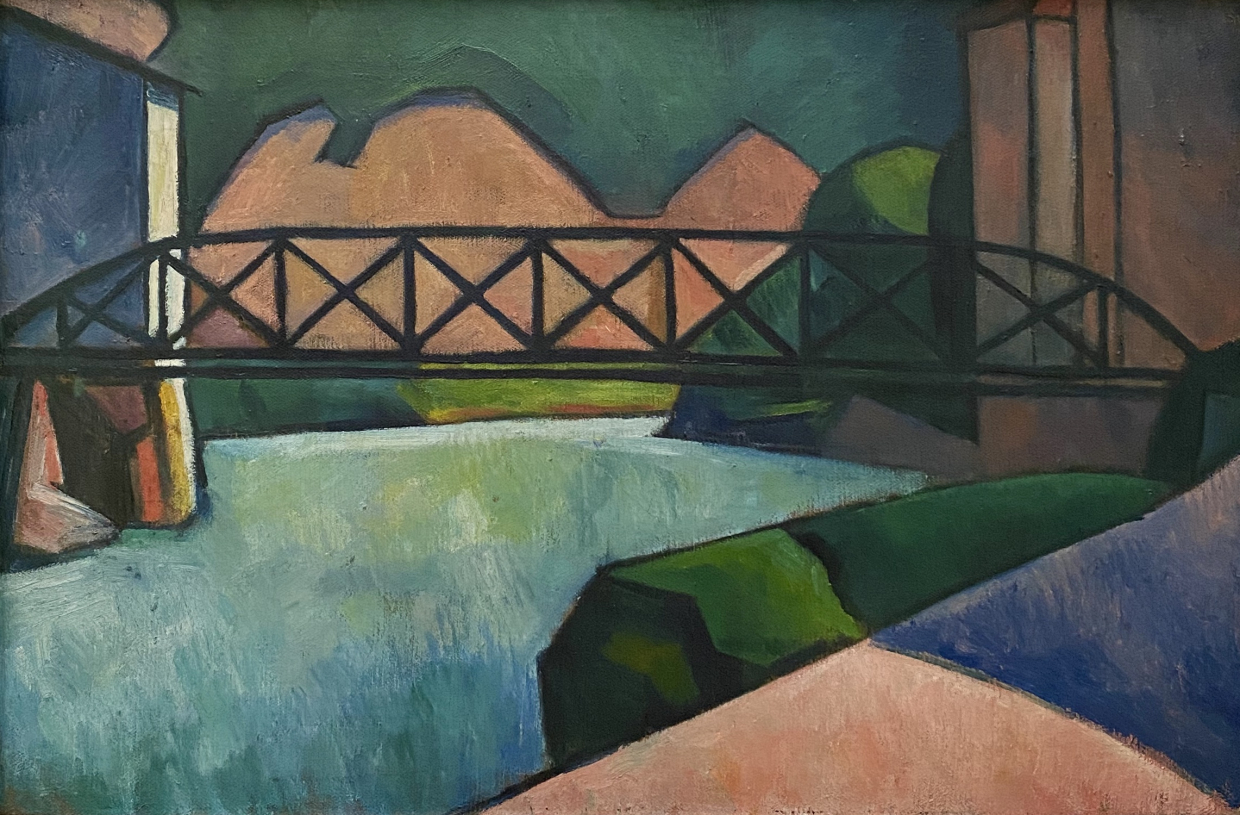 Aleksander Kanoldt. Bridge over the Eisack. 1911. Lenbachhaus, Munich