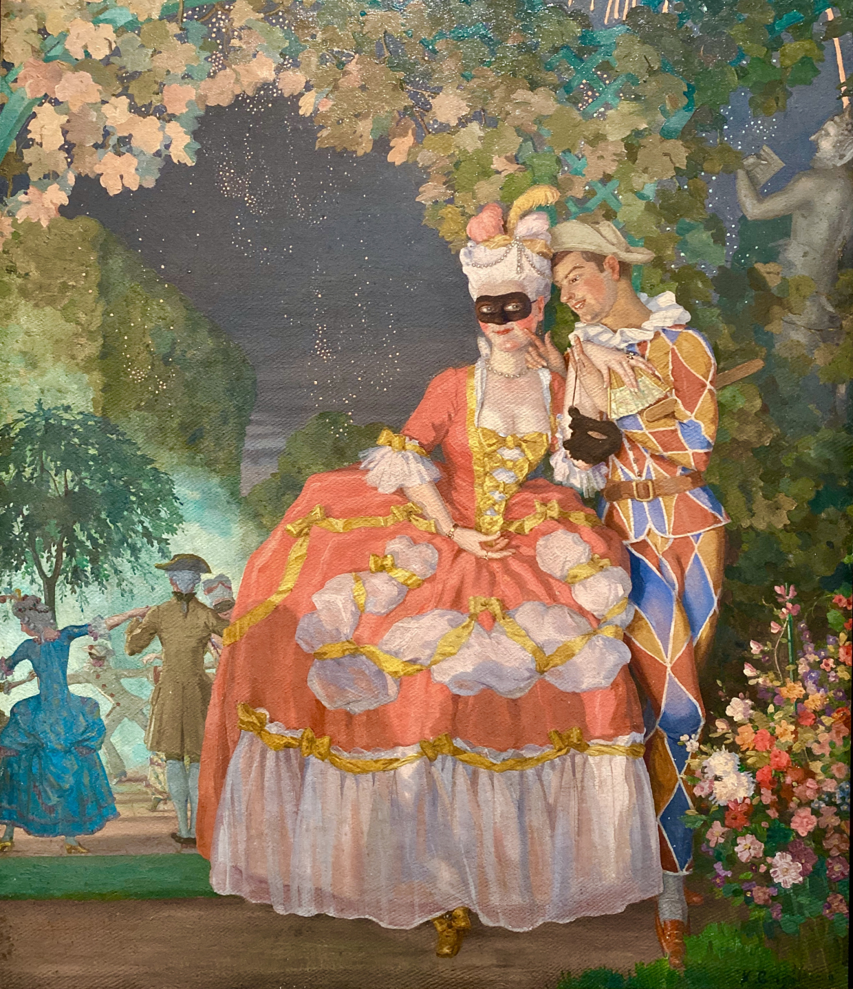 Konstantin Somov. Harlequin and Lady, 1921. Russian museum SPb