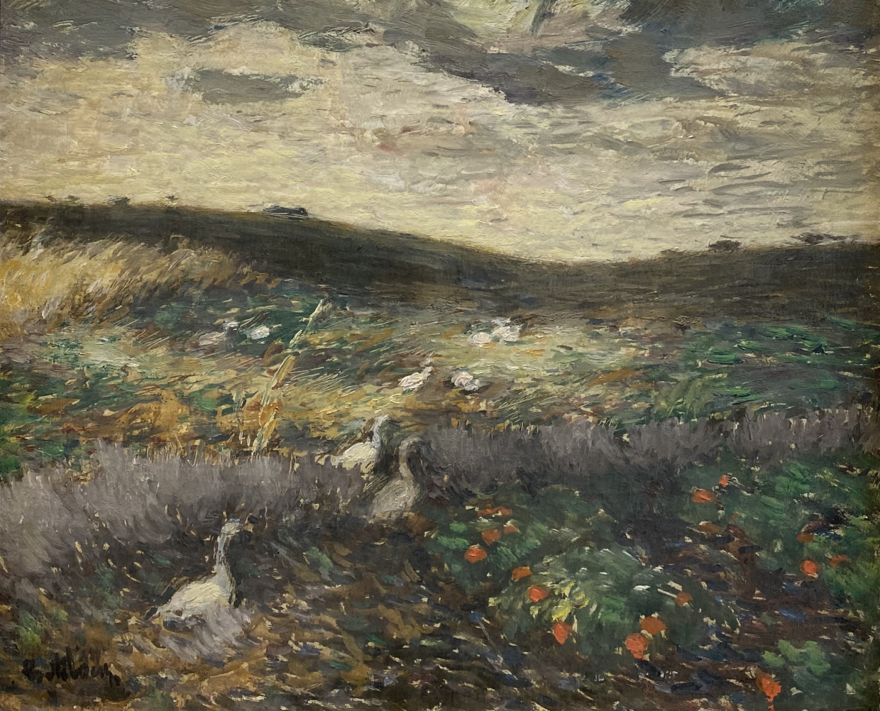 Nilus Peter. Field with geese. Voronezh Regional Museum named after I.N. Kramskoy.