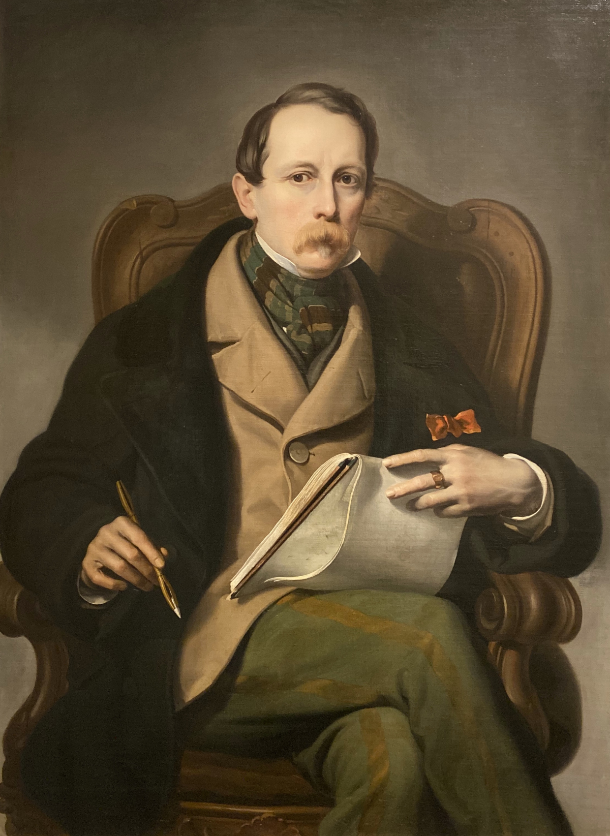 Francesco Coghetti (1802-1875).  Self-Portrait, 1854. Accademia Carrara, Bergamo