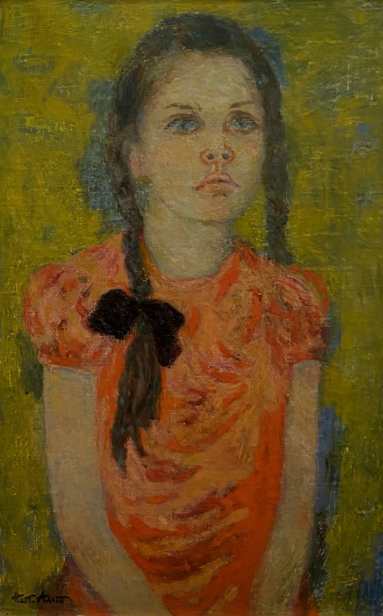 Natan Altman.  Portrait of Katia. National art gallery of Armenia.