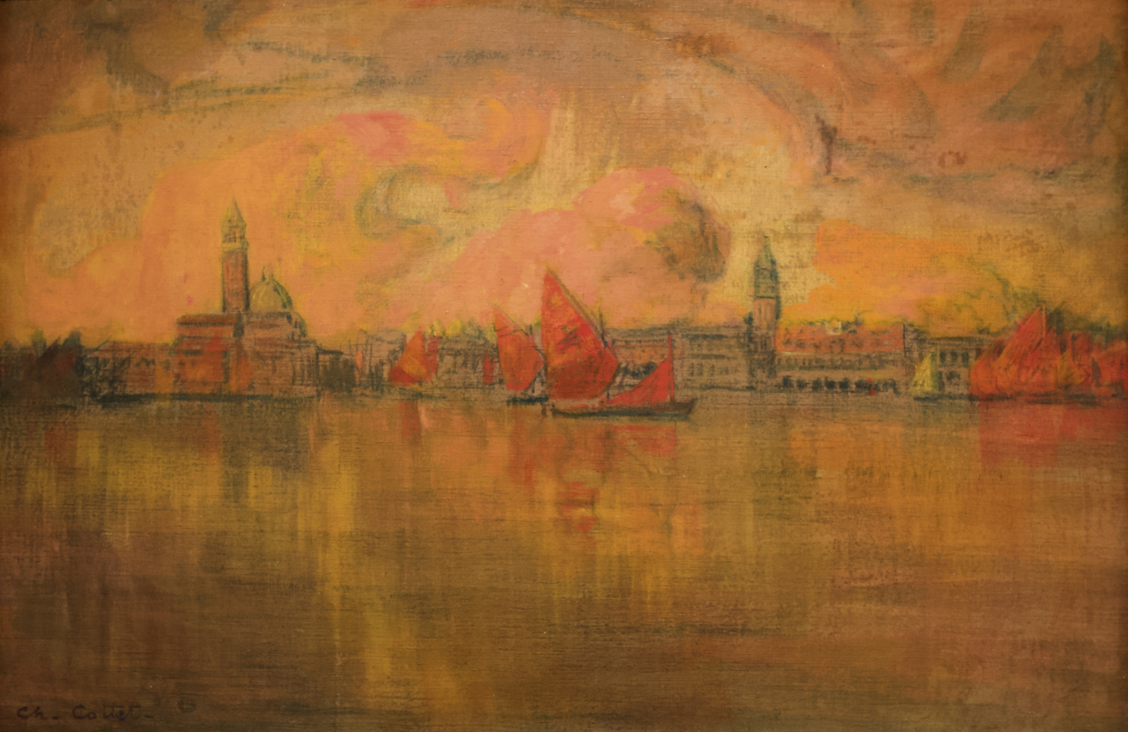 Charles Cottet. View of Venice from the Sea. Ca. 1896. Hermitage