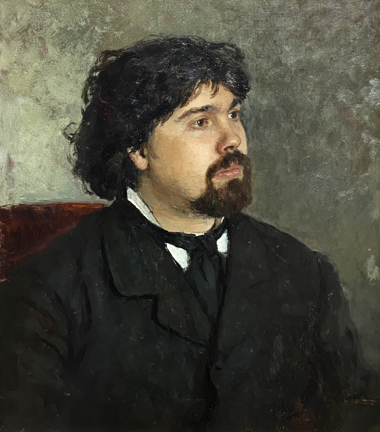 Ilya Repin. Portrait of V.I. Surikov. 1877. State Tretyakov Gallery.