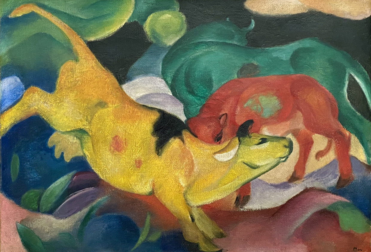 Franz Marc. Cows, red, green, yellow . 1911. Lenbachhaus. Munich