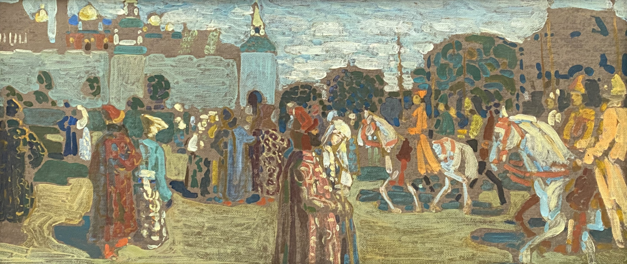 Wassily Kandinsky. Sketch for  “Sanday(Old Russia)”, 1904. Lenbahhaus. Munich