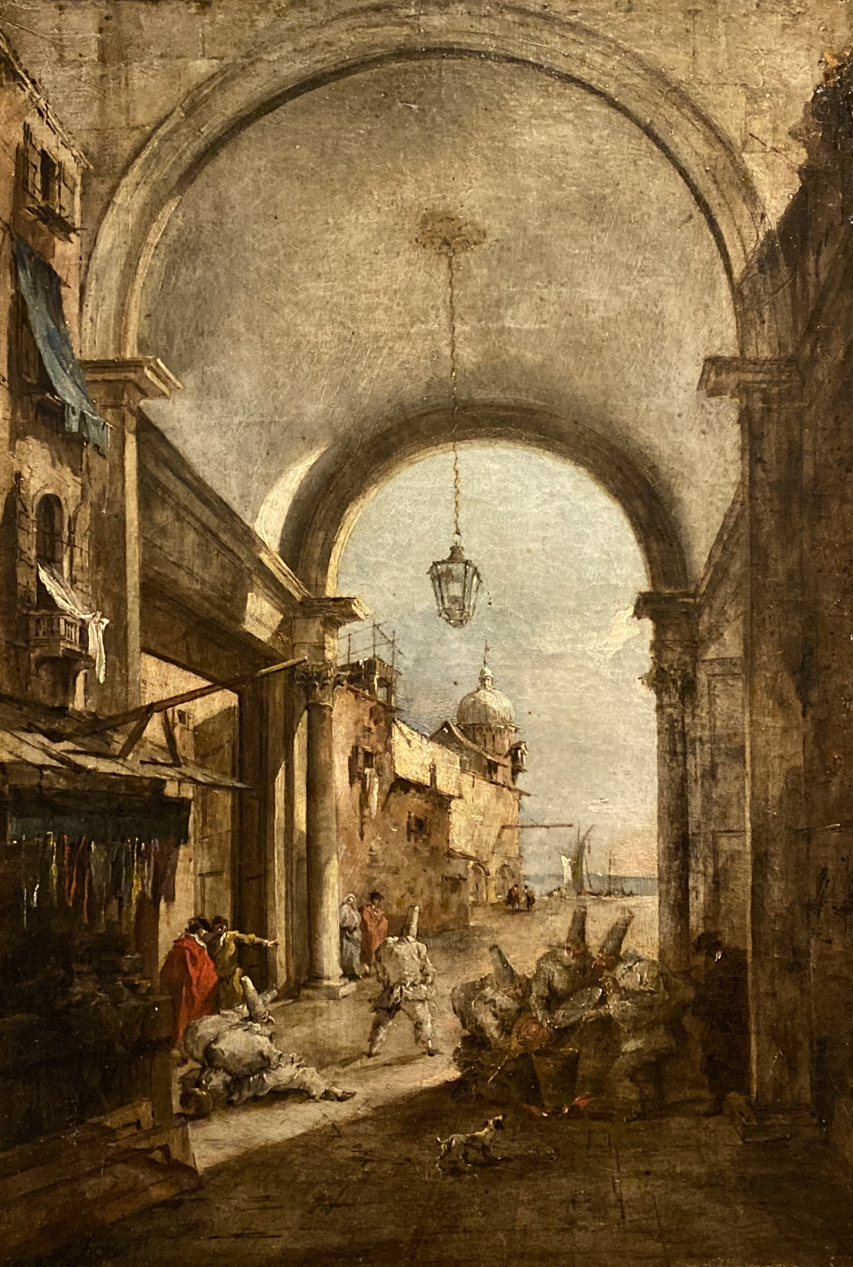 Francesco Guardi. Capriccio with Portico. 1780-1785. Accademia Carrara. Bergamo.