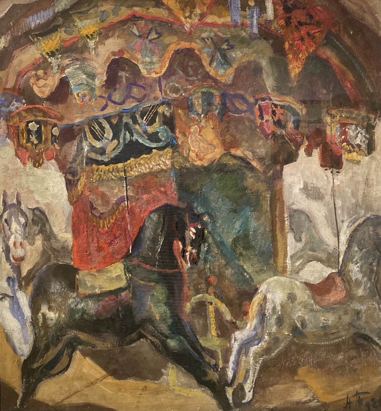 Alexander Tuyulkin. Carousel. 1925. Russian museum SPb.