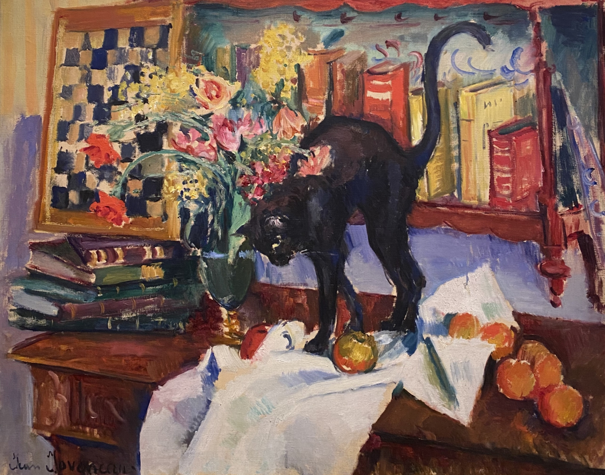 Jean Joveneau. Still life with a Cat. Ca. 1907. Hermitage SPb