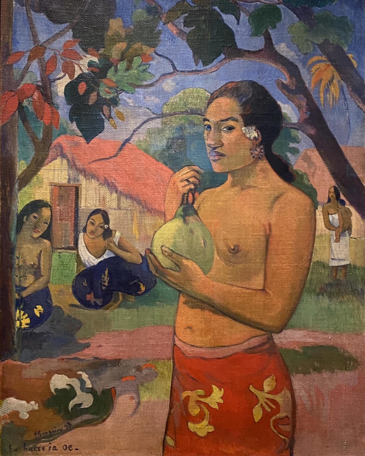 Paul Gauguin. woman holding fetus (Eu haere ia oe), 1893. Photo Dan