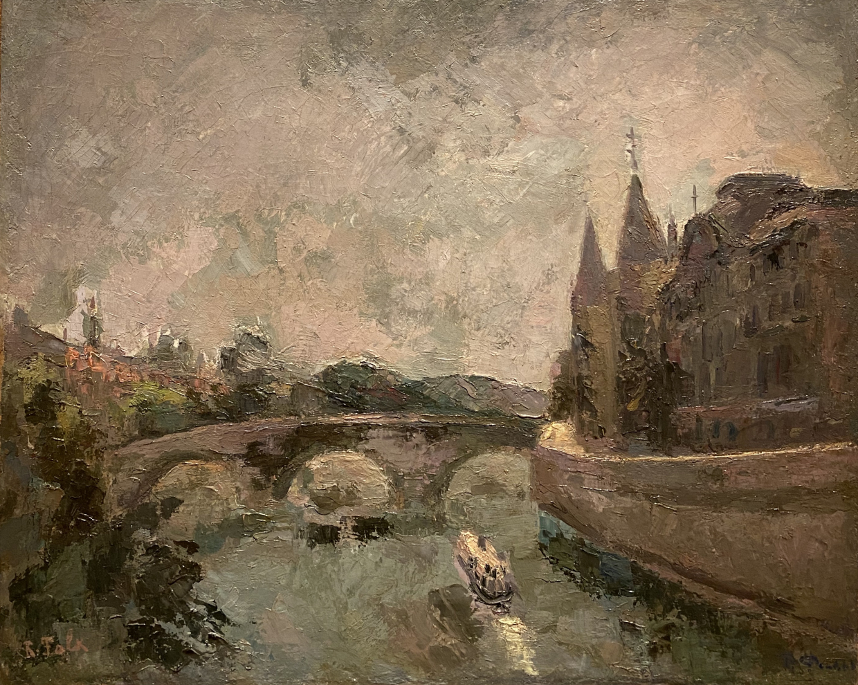 Robert Falk.  BRIDGE AT THE OLD PRISON. 1936.  State Tretyakov gallery. Moscow.