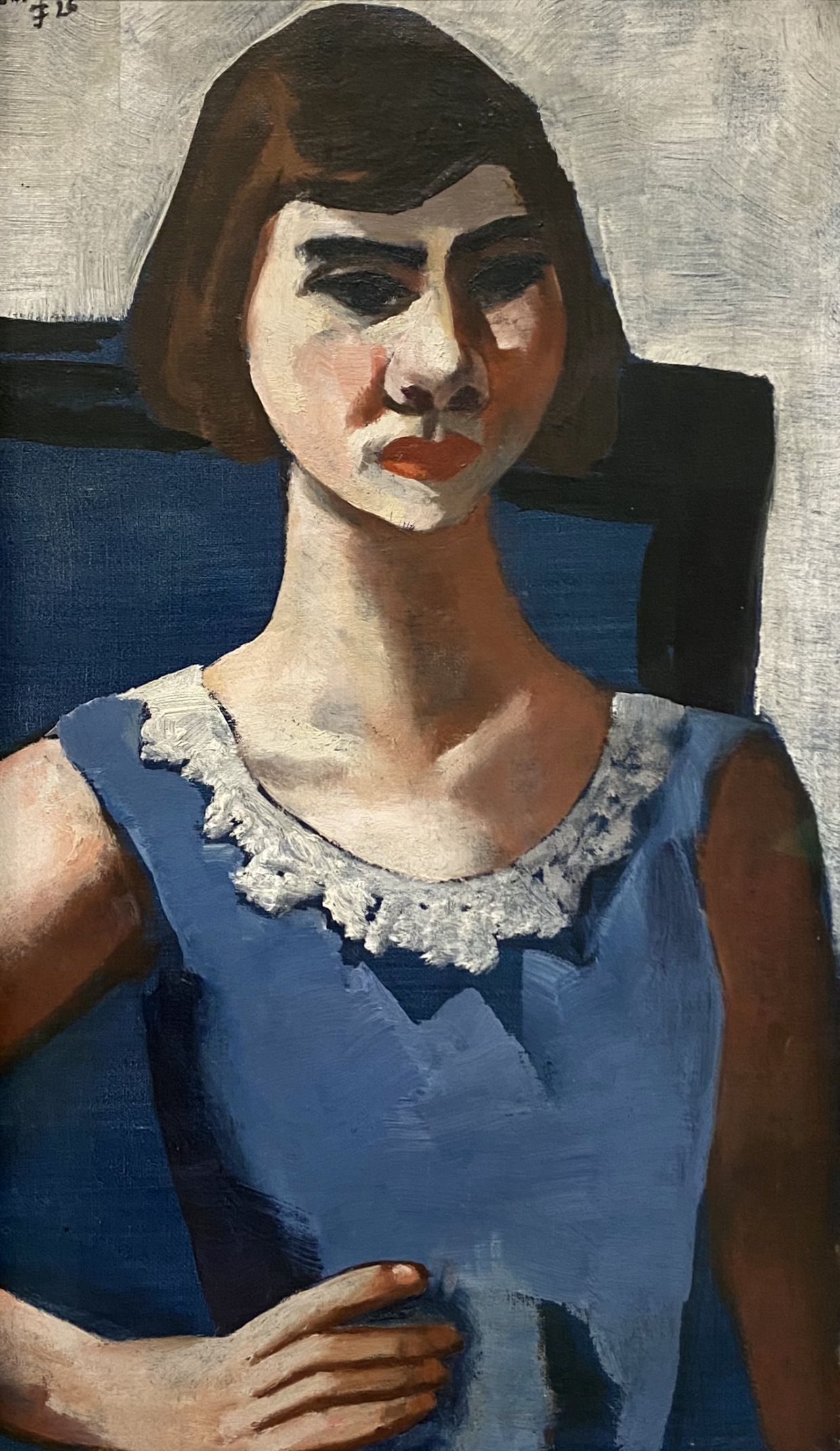 Max Beckman. Portrait of Quappi in Blue. 1926. Pinakothek der moderne. Munich.