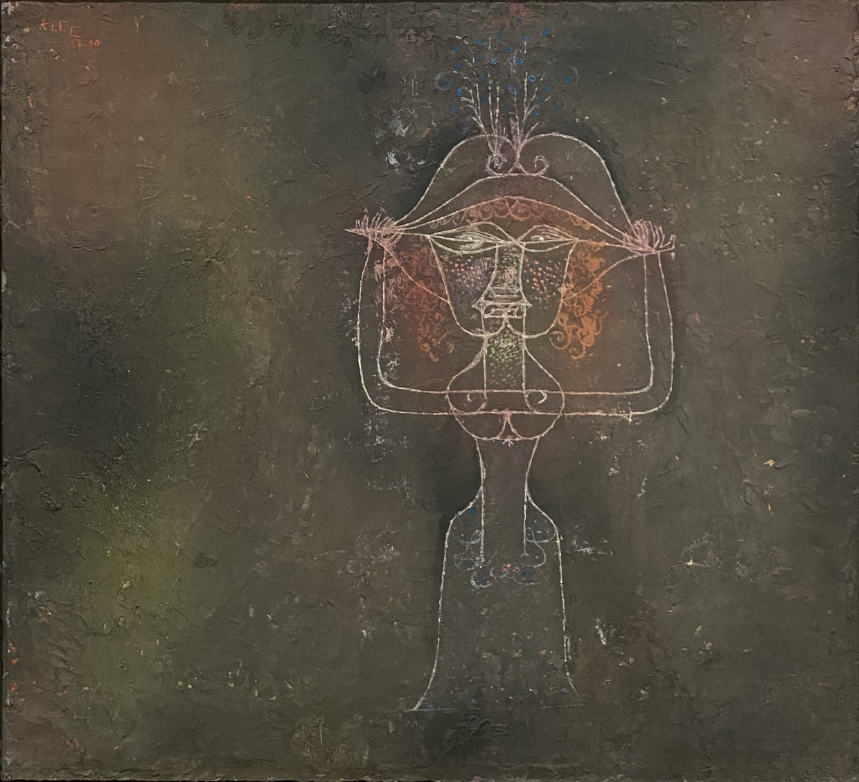 Paul Klee. Singer of the comic opera.1927. Pinakothek der moderne. Munich.