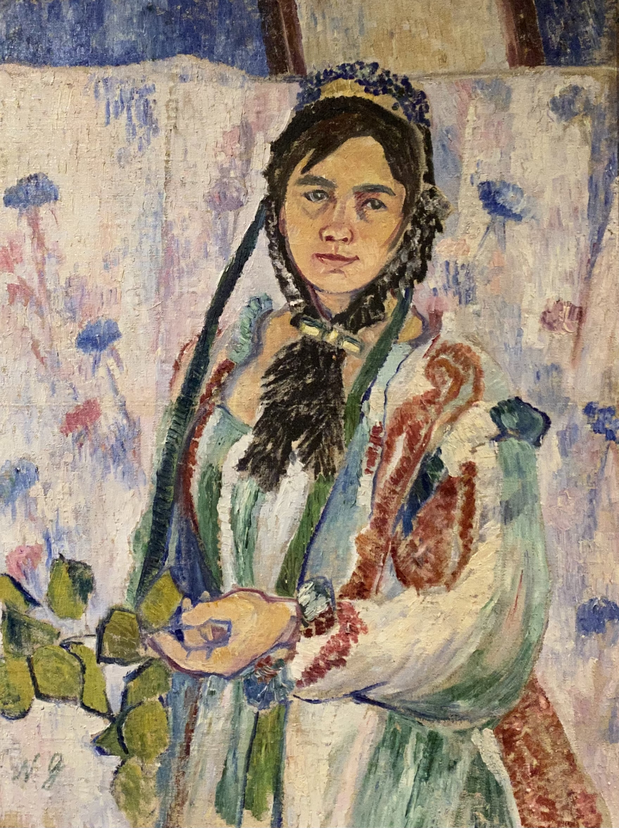 Natalia Goncharova 1881-1962 Self-portrait in an old dress 1907-1908