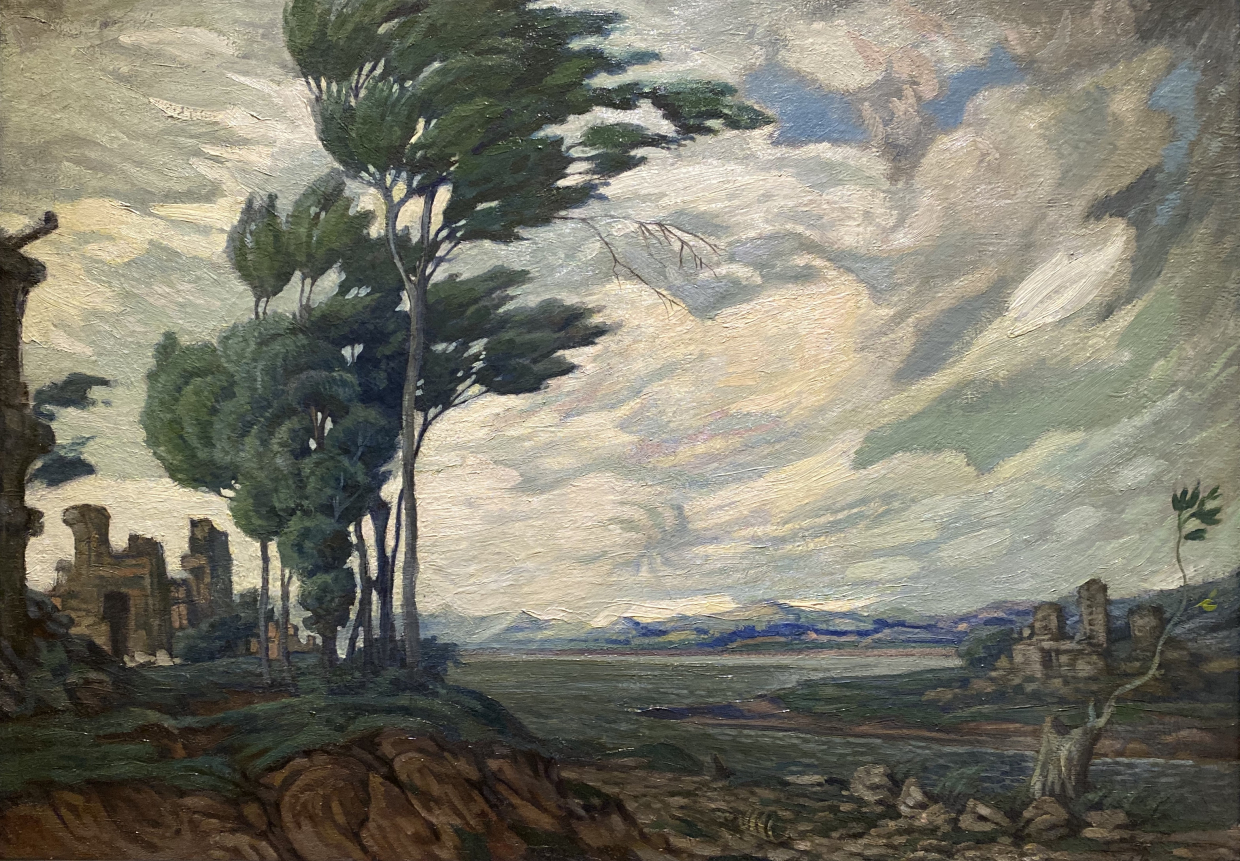 Pavel Schillingovsky. Landscape with ruins. 1922. Russian Museum, St. Petersburg.