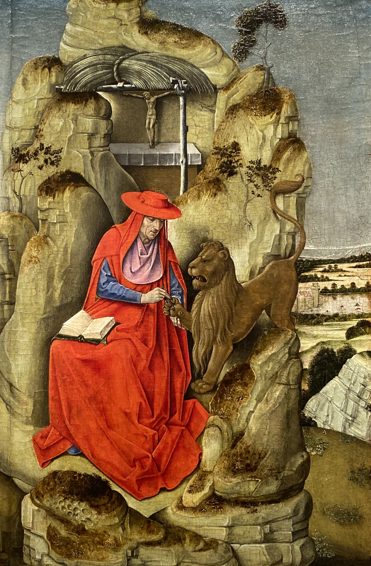 Pittore fiammingo(?). Saint Jerome. 1460-1470.  Accademia Carrara. Bergamo