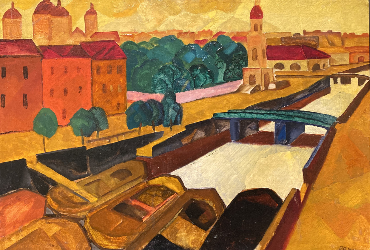 Rudolf Frentz. Kryukov Canal. Circa 1920. Russian museum SPb