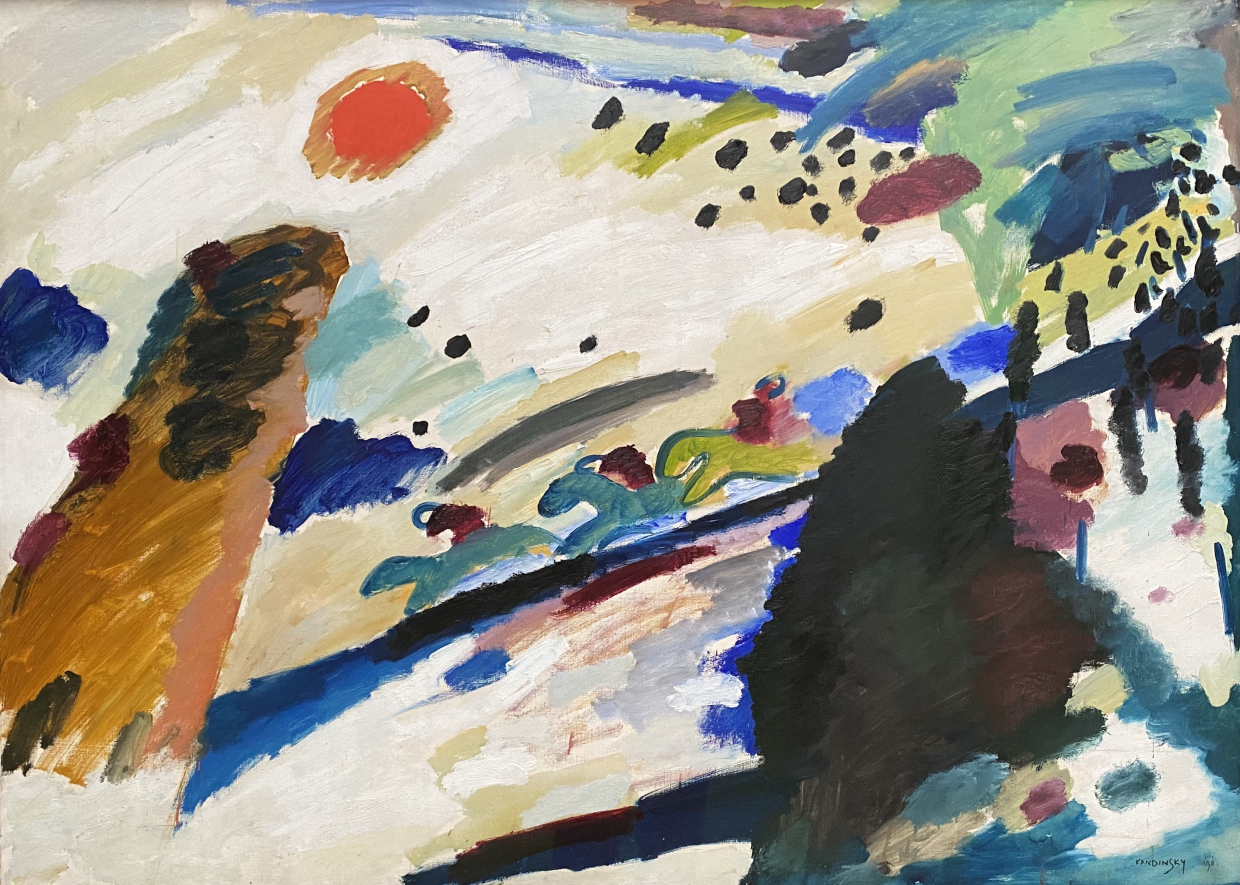 Wassily Kandinsky. Romantic landscape. 1911. Lenbachhaus, Munich