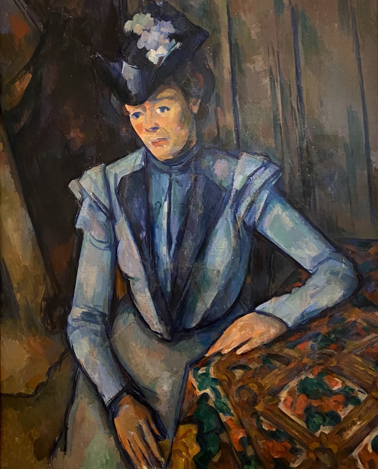 Paul Cézanne. Lady in blue, 1900. Hermitage