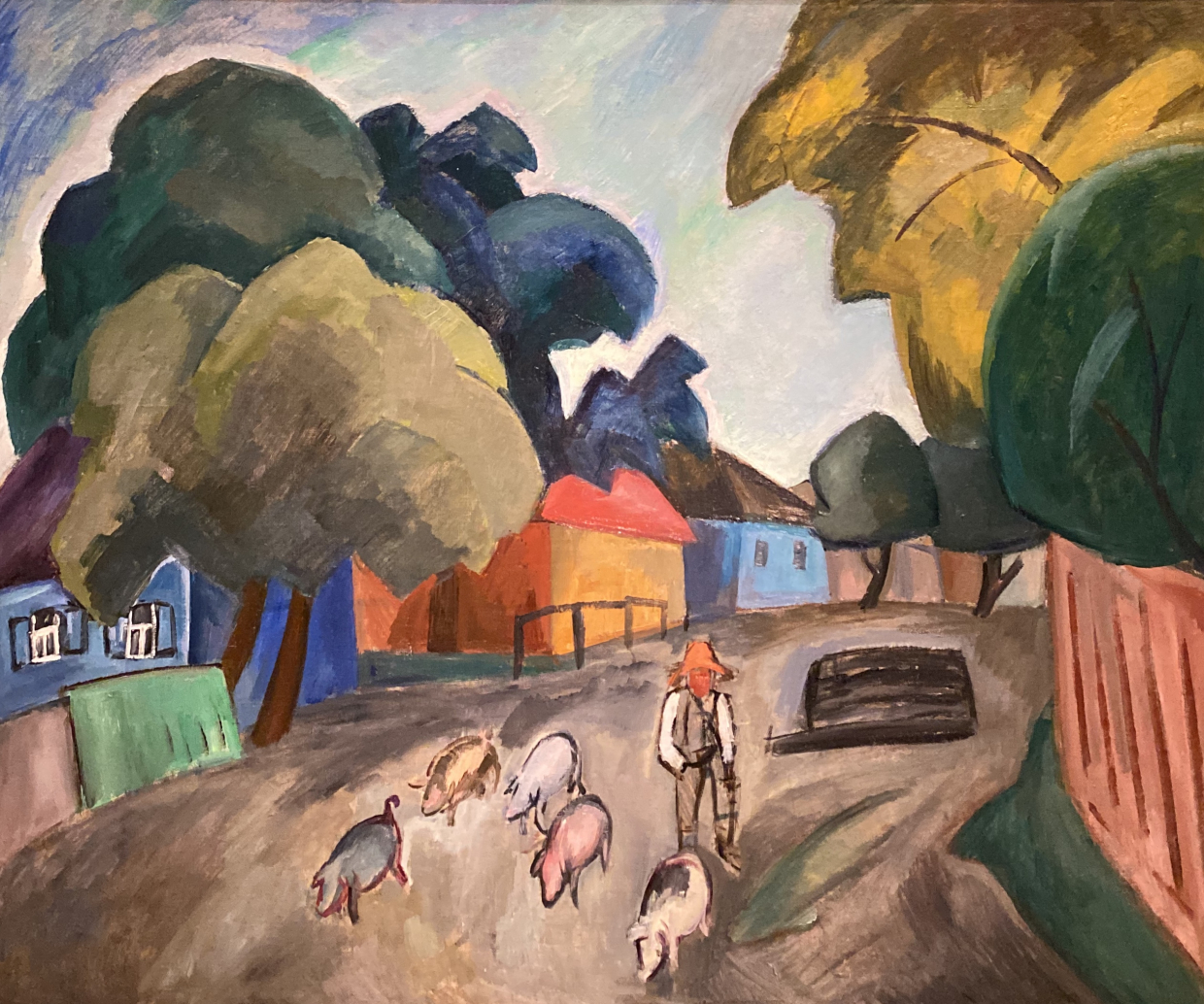 Robert Falk. Landscape with pigs. 1912. Smolensk State Museum Reserve