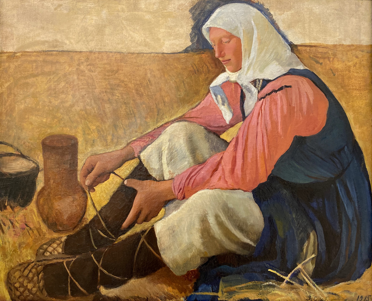 Zinaida Serebryakova. Peasant Woman Lacing Up Her Shoes. 1915. Russian museum SPb