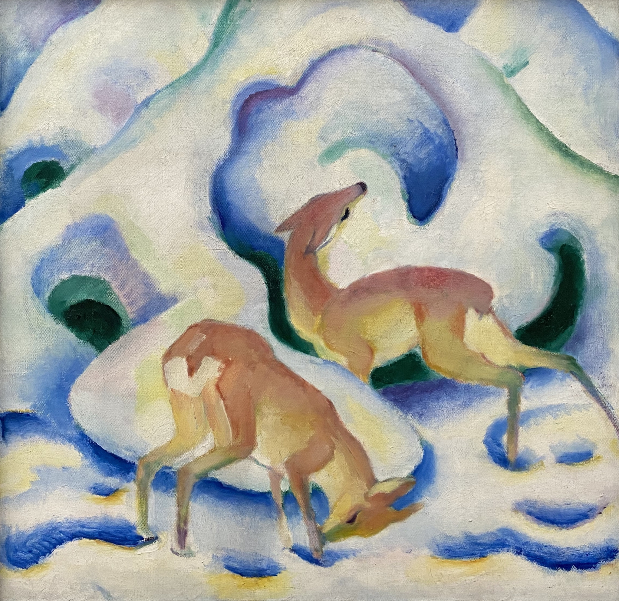 Franz Marc. Deer in the snow II.1911. Lenbachhaus. Munich