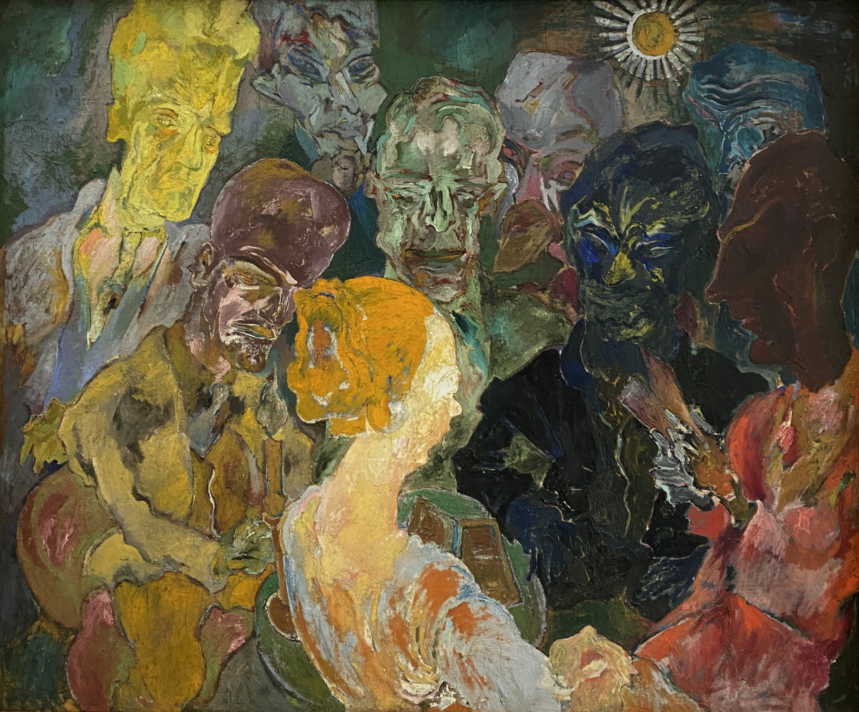 Carl Lohse. Reading Aloud , 1920. Pinakothek der moderne. Munich.