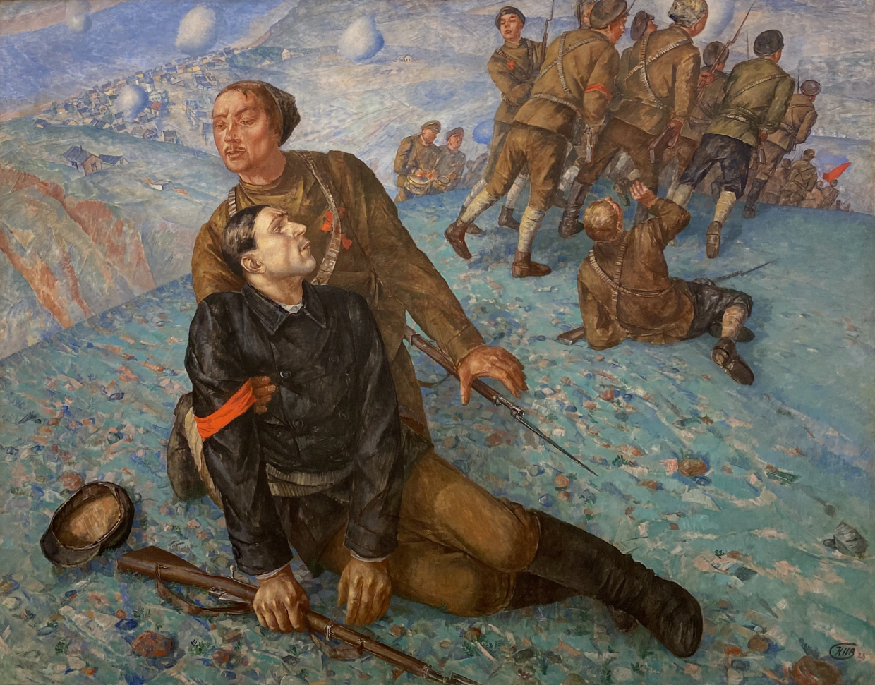 Kuzma Petrov-Vodkin. Death of a Comissar. 1928. Russian museum SPb