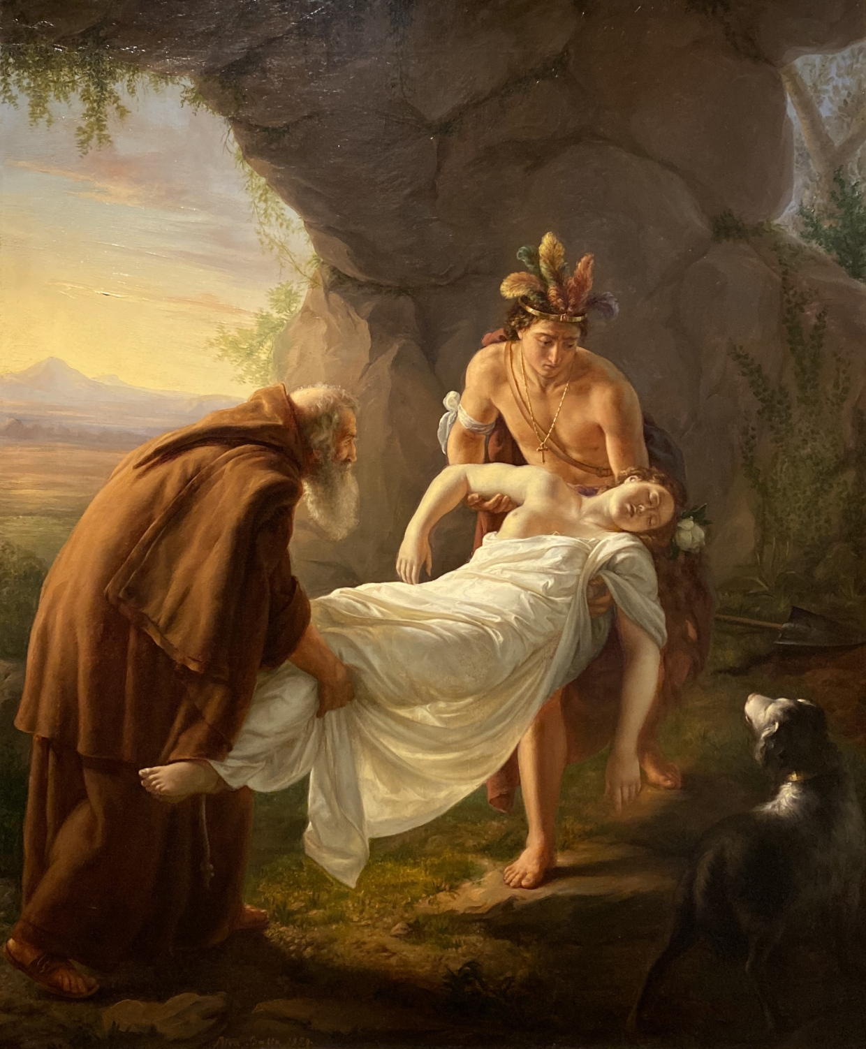 Giovan Battista Riva. The Burial of Atala. 1859. Accademia Carrara. Bergamo