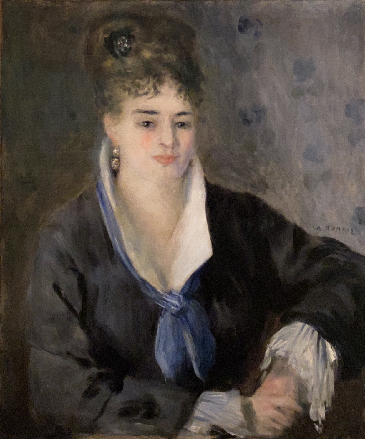 Pierre Auguste Renoir.  Lady in black. 1876. Hermitage SPb