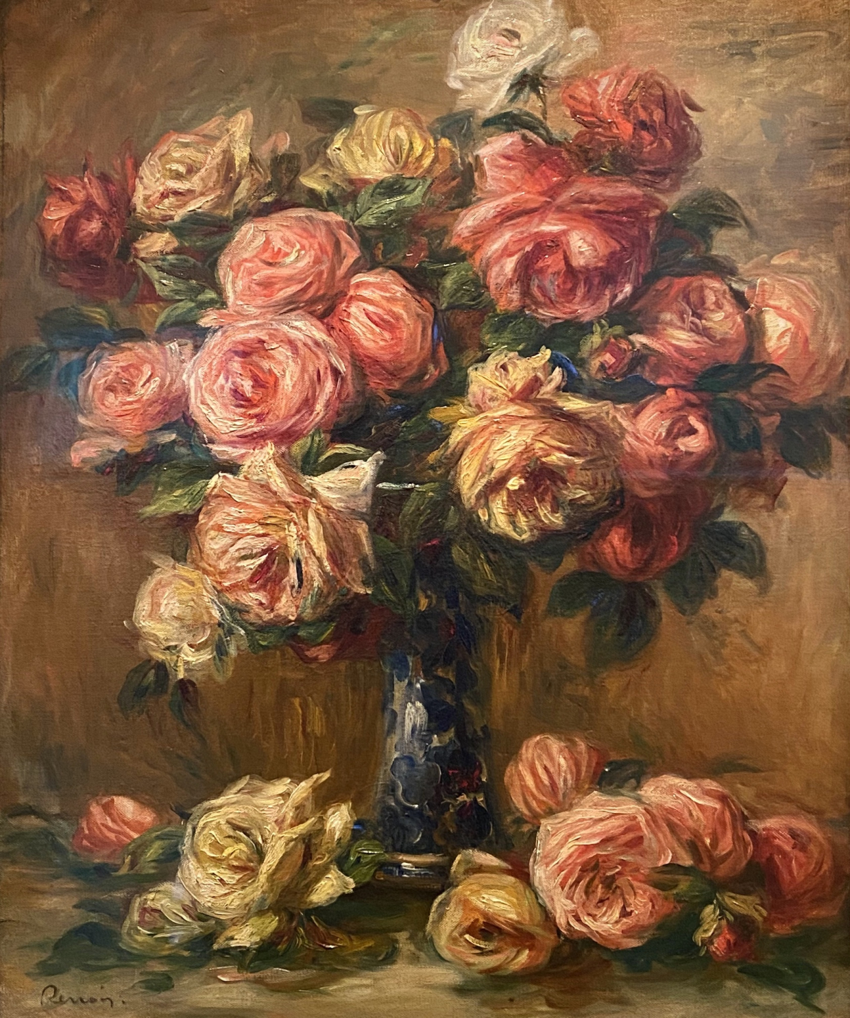 Pierre Auguste Renoir.  Bouquet of roses. 1909-1913. Hermitage SPb