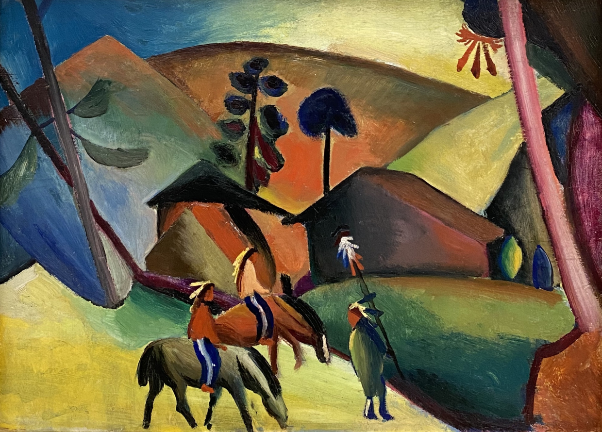 August Macke. Indians on Horseback. 1911. Munich, Lenbachhaus