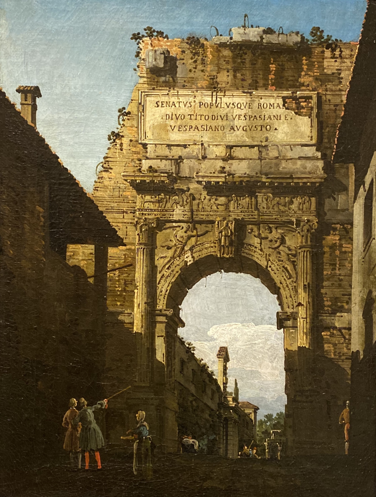 Bernardo Bellotto 1722-1780 The Arch of Titus in Rome1742