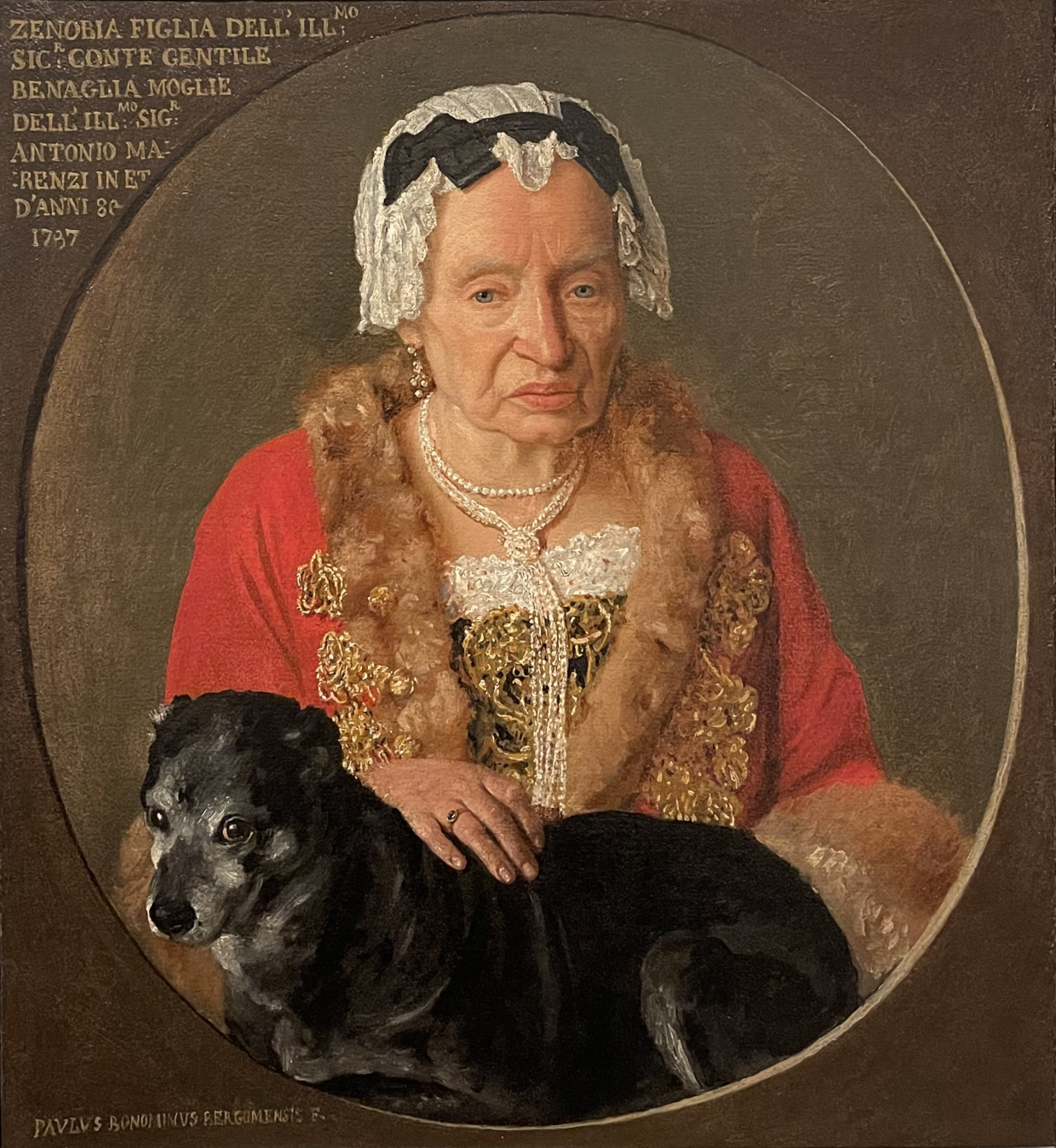 Paolo Bonomino Portrait of Zenobia Benaglio Marenzi 1737