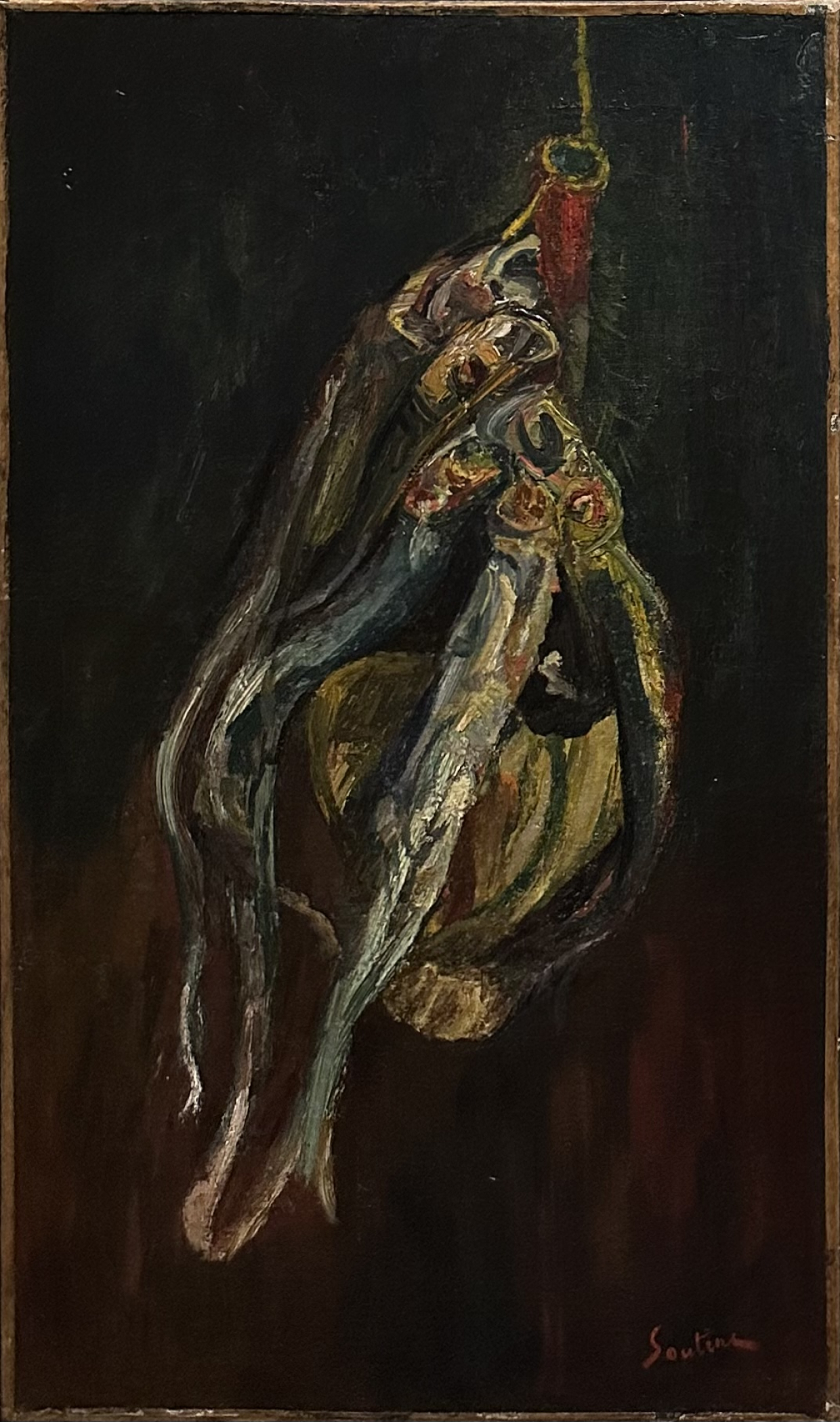 Chaim Soutine 1893-1943 Herrings and Bottle of Chianti 1917