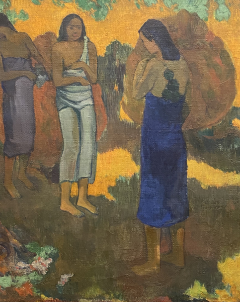 Three Tahitian women on a yellow background. 1899. Paul Gauguin. Hermitage SPb. Photo Dan