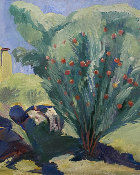 Martiros Sarian. Pomegranate tree. 1930. Oil on canvas.  M.Sarian House Museum. Yerevan.