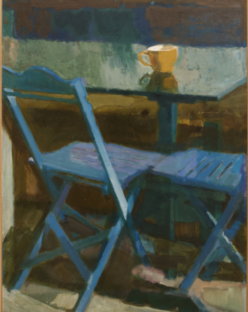 Panayiotis Tetris (1925-2016). The Blue Chairs II, 1975-1976.   Oil on canvas. National Gallery (Athens)