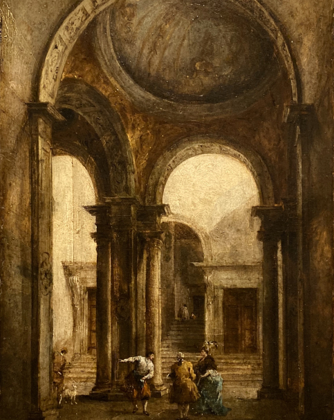 Francesco Guardi. Capriccio with Entrance Hall and Staircase. 1780-1785. Accademia Carrara. Bergamo