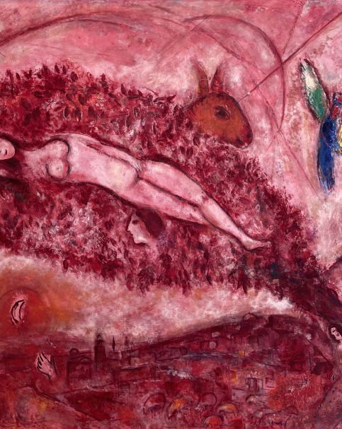 Marc Chagall. Le Cantique des Cantiques II . 1957.  The National Marc Chagall museum. Nice.