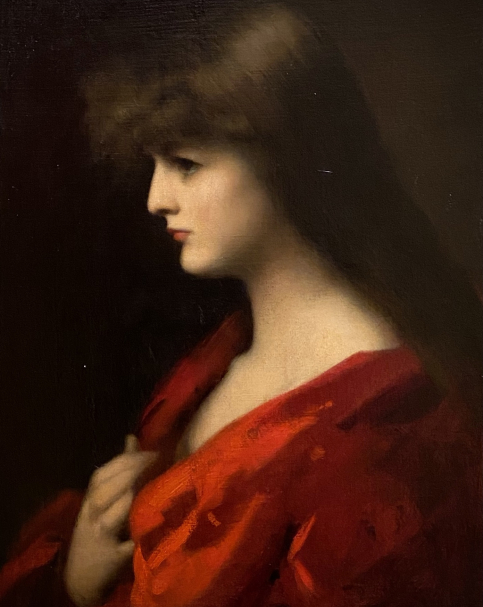 Jean-Jacques Henner. Study of Woman in Red, 1890-s. Hermitage SPb