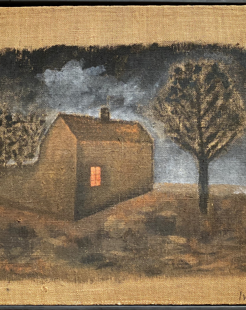 Ivan Larionov. Night Landscape with a House. Late 1900s. Russian museum SPb